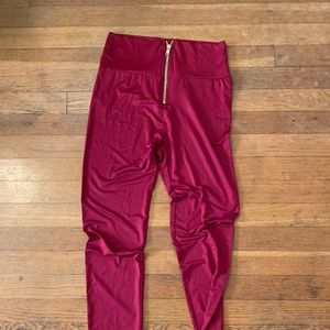 SHEIN zip-front Leggings